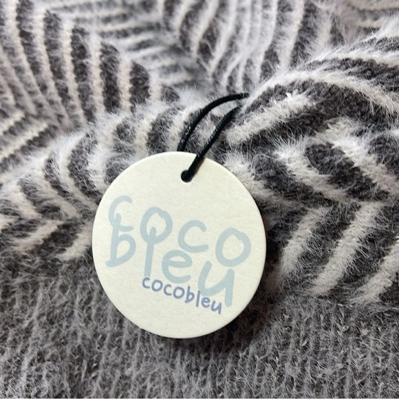 Chevron Herringbone Button-Up Cardigan V Neck Sweater Women's XS - Picture 5 of 6